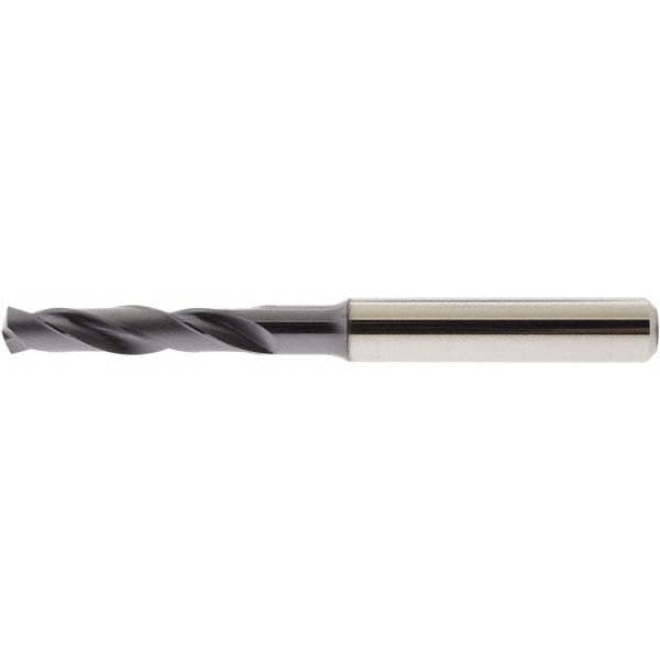 Screw Machine Length Drill Bit: 3.20 mm Dia, 140 deg Point, Solid Carbide