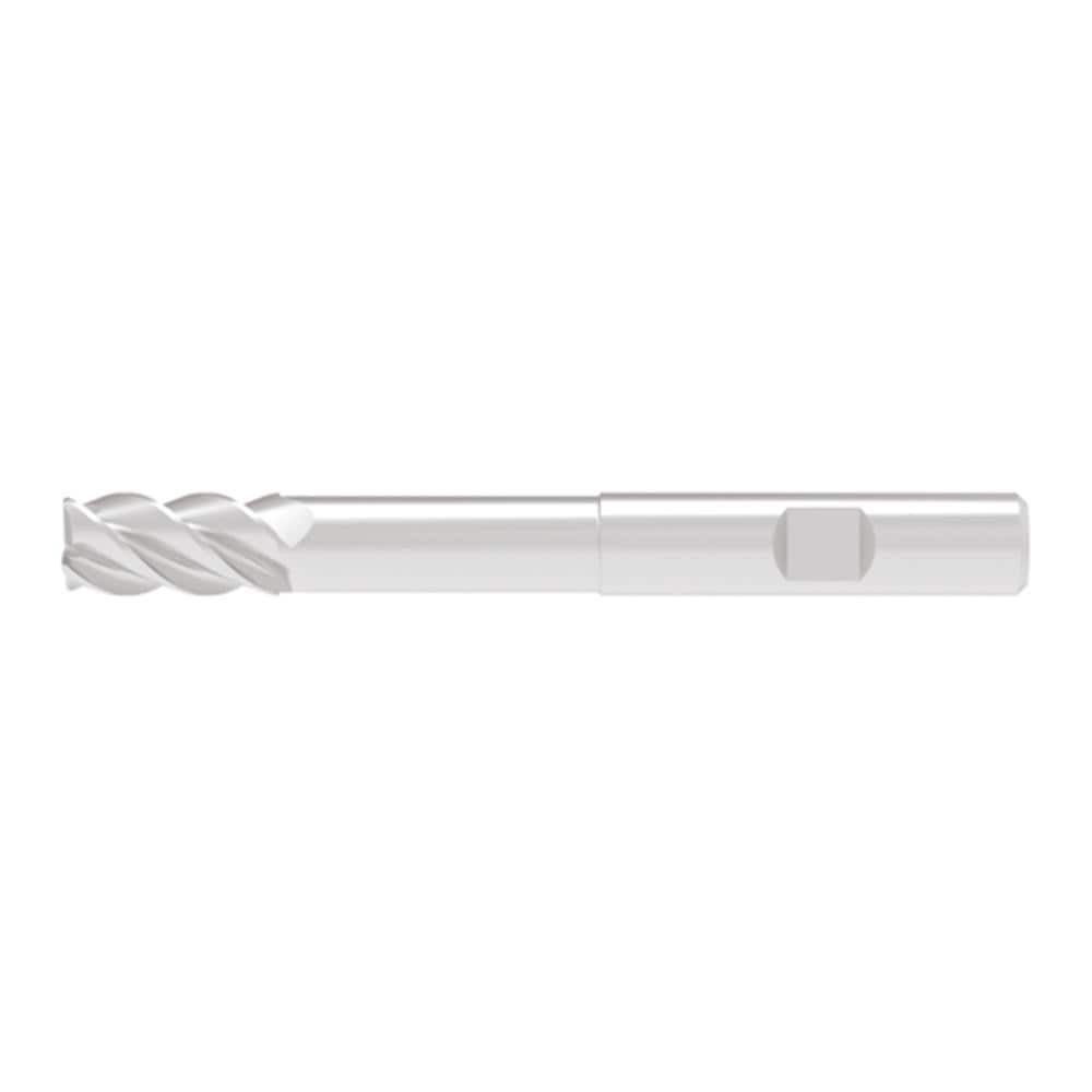 Corner Radius End Mill: 20.00 mm Dia, 42.00 mm LOC, 4.00 mm Radius, 4 Flute, Solid Carbide