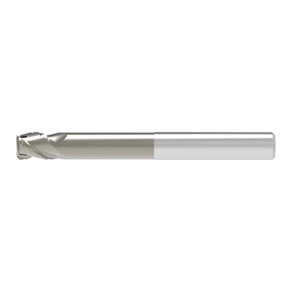 Corner Radius End Mill: 20.00 mm Dia, 27.00 mm LOC, 2.00 mm Radius, 3 Flute, Solid Carbide