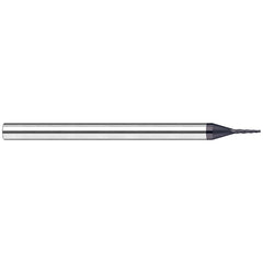 Tapered End Mill: 15 deg Angle per Side, 1/8" Small Dia, 5/8" LOC, 4 Flute, Tapered End