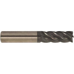 Corner Radius End Mill: 1" Dia, 2" LOC, 38 deg Helix, Corner Radius End, Centercutting Series HS