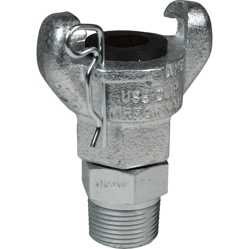 Universal Hose Couplings; Type: Swivel Male Ends; Material: Plated Iron; Thread Size: 3/4; Thread Standard: NPT; Connection Type: Threaded; Maximum Pressure: 150 psi