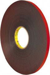 Polyethylene Film Tape: 1/2" Wide, 72 yd Long, 25 mil Thick, Acrylic Adhesive