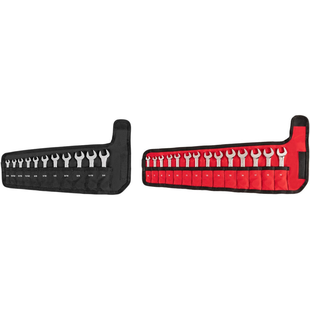 Combination Wrench Set: 25 Pc, Inch & Metric