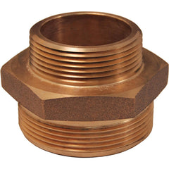 Brass & Chrome Pipe Fittings; Fitting Type: Double Male Hex Nipple; Fitting Size: 1-1/2 x 1-1/2; End Connections: MNPT x MNST; Material Grade: 360; Connection Type: Threaded; Pressure Rating (psi): 175; Fitting Shape: Straight; Thread Standard: NPT, NST