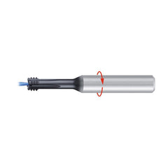 Helical Flute Thread Mill: #10-32, 4 Flute, 6.00 mm Shank Dia, Solid Carbide