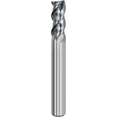 Square End Mill: 1/4" Dia, 5/8" LOC, 3 Flute, Solid Carbide