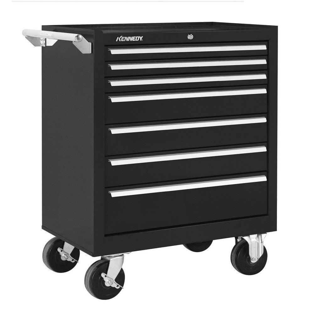 Steel Tool Roller Cabinet: 27" Wide, 29-1/8" High, 18" Deep, 7 Drawer