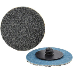 Quick-Change Disc: Type R, 3" Dia, 240 Grit, Silicon Carbide, Coated