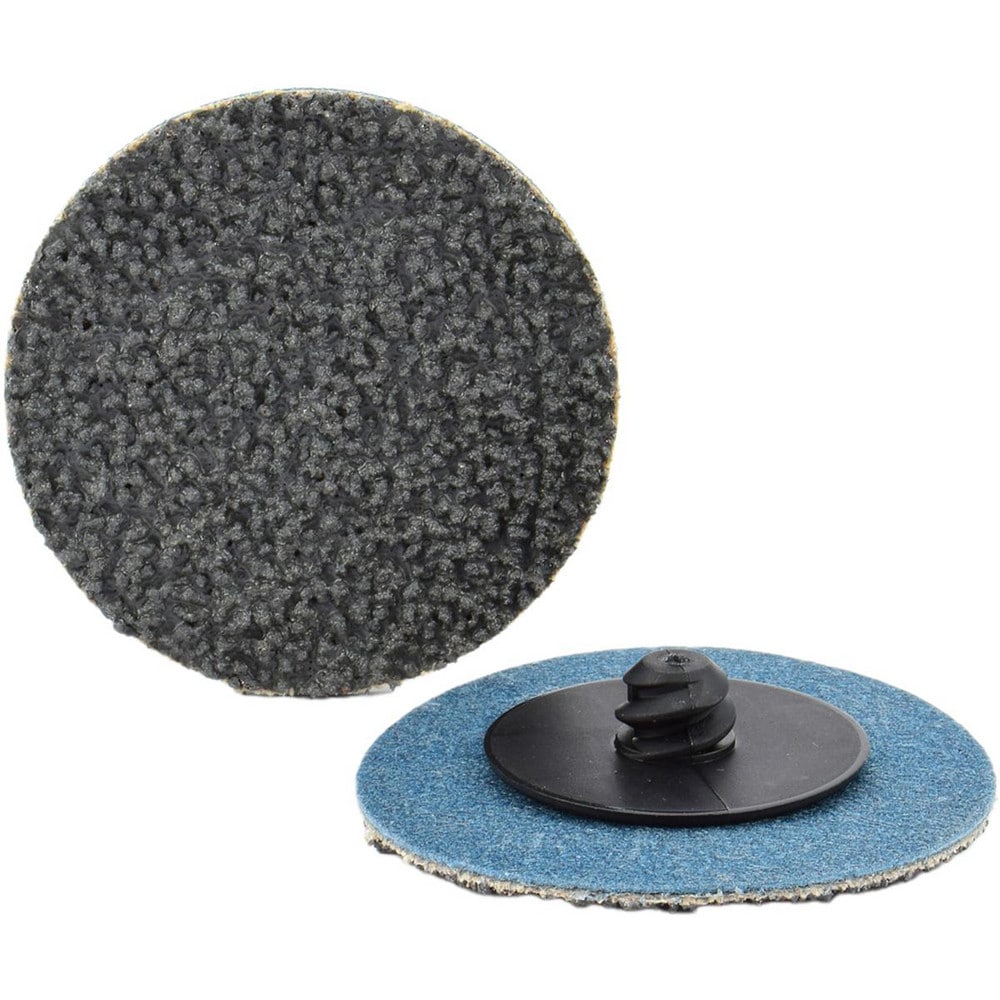 Quick-Change Disc: Type R, 2" Dia, 400 Grit, Silicon Carbide, Coated