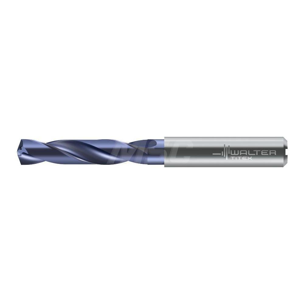 Screw Machine Length Drill Bit: 27/64" Dia, 140 deg Point, Solid Carbide