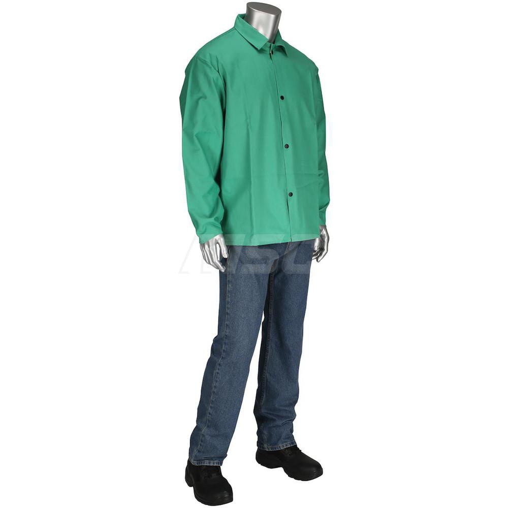 Jacket: Flame-Resistant & Welding, Size 3X-Large, Twill Cotton