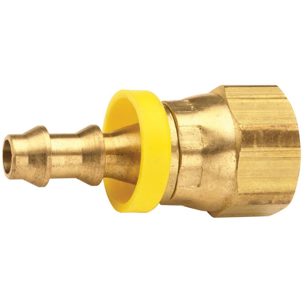 Barbed Push-On Hose Fittings; Fitting Type: Female Swivel; Inside Diameter (Inch): 3/4; Material: Brass; Thread Standard: UNF; Thread Size: 1-1/16-12; Barb Size: 3/4