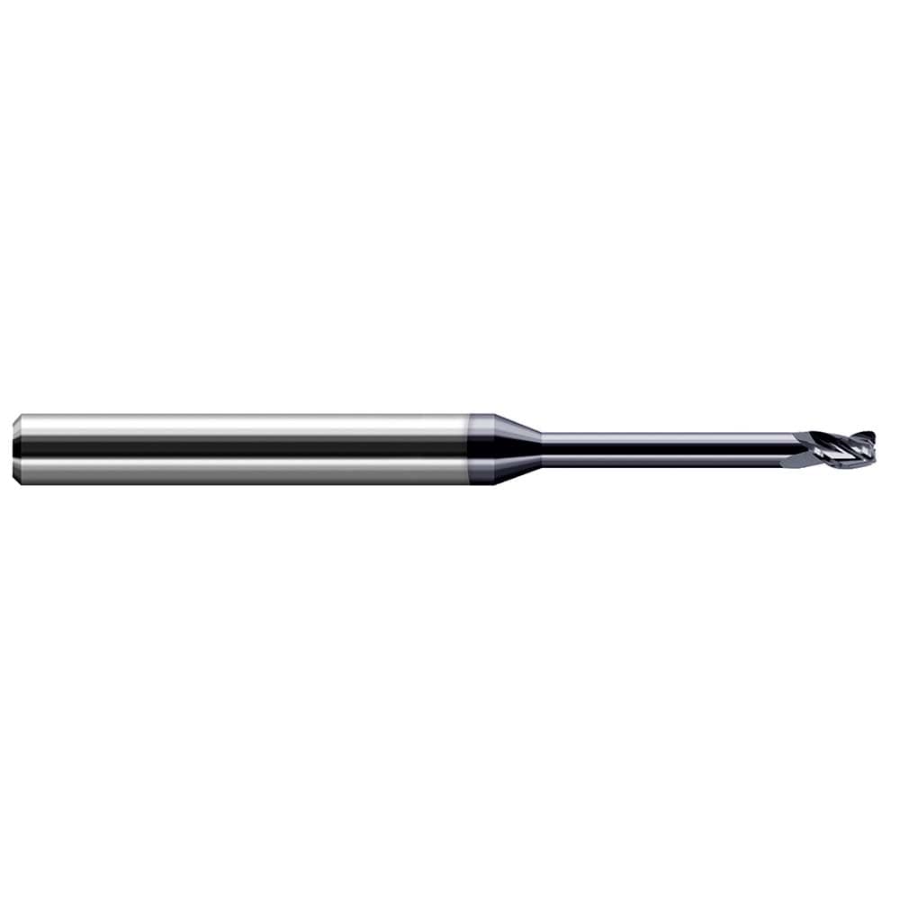 Corner Radius End Mill: 3/64" Dia, 0.07" LOC, 0.0050" Radius, 4 Flute, Solid Carbide