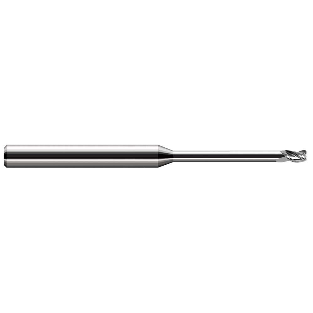 Corner Radius End Mill: 3/16" Dia, 9/32" LOC, 0.0600" Radius, 3 Flute, Solid Carbide