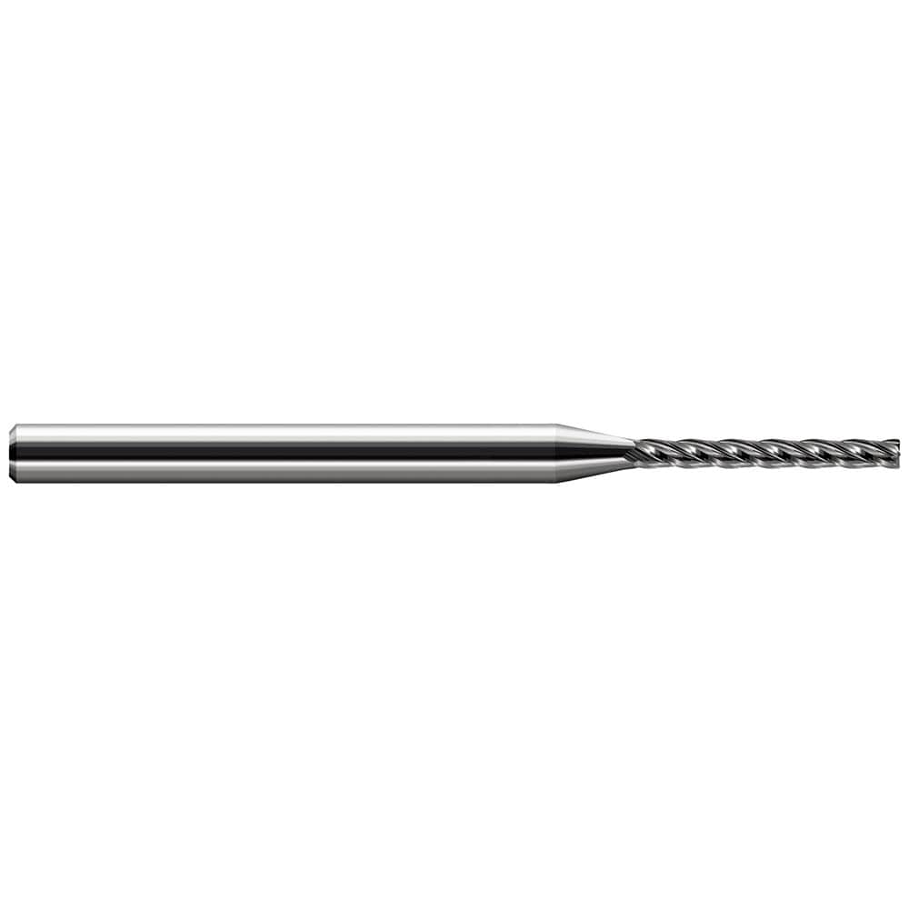 Corner Radius End Mill: 1/8" Dia, 1" LOC, 0.0400" Radius, 4 Flute, Solid Carbide