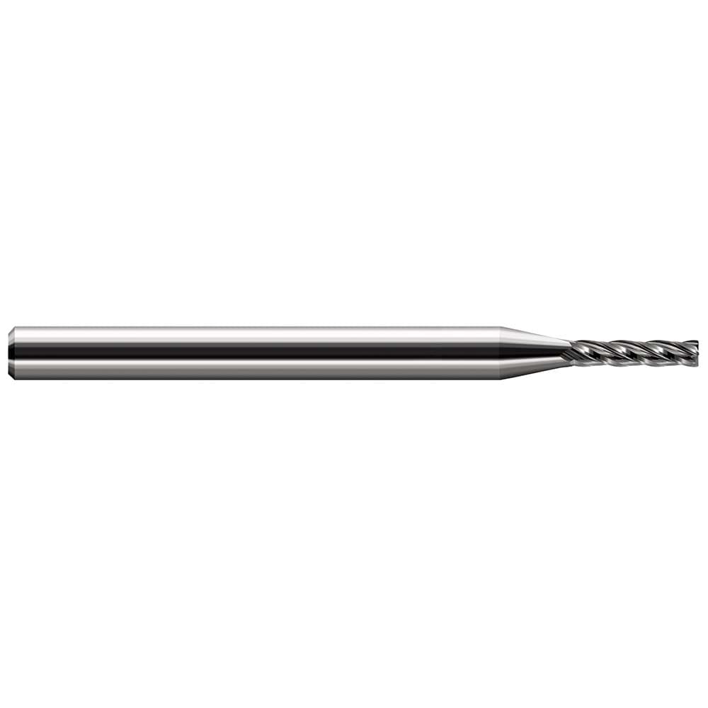 Corner Radius End Mill: 9/64" Dia, 3/4" LOC, 0.0300" Radius, 4 Flute, Solid Carbide