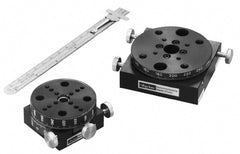 Rotary Positioning Stages; Style: Tangent Arm Drive; Stage Type: Tangent Arm Drive; Thread Size: 6-32; Thread Size: 6-32; Base Length: 2.62 in; 2.62 mm; Base Height: 1.0000; Stage Thru Hole Diameter: 0.50; Stage Diameter: 2.62 in; 2.62 mm; Stage Thru Hole