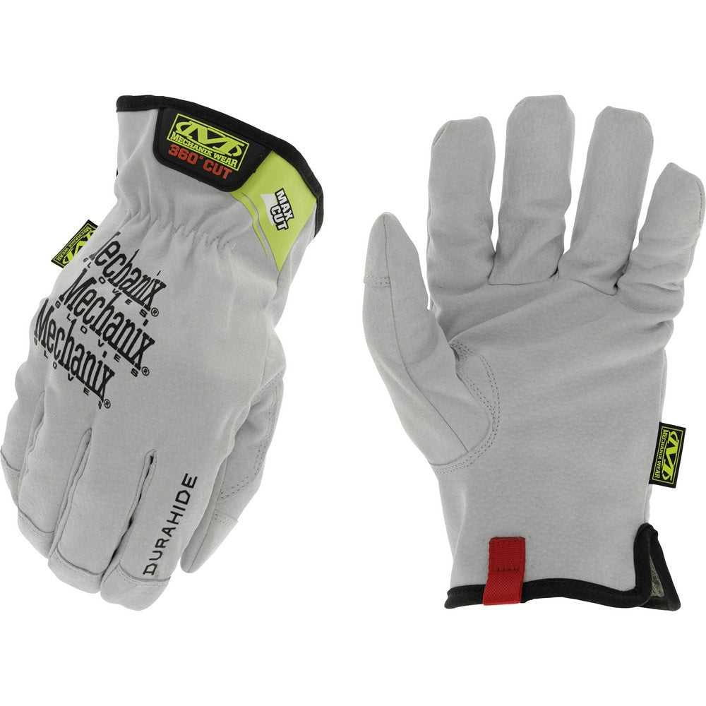 Cut, Puncture & Abrasion-Resistant Gloves: Max Cut Utility MCLD-X00, Size Large, ANSI Cut A9, ANSI Puncture 4, ArmorCore Lined, Leather