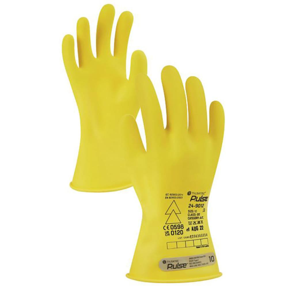 Rubber Linesman Gloves: Pulse Pulse, Size Large, 11" Long