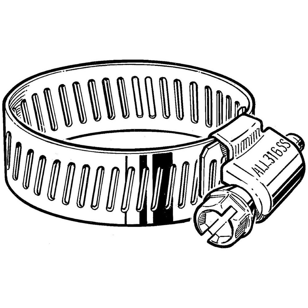 Worm Gear Clamps; Clamp Type: Worm Drive; Minimum Diameter (Fractional Inch): 9/16; Minimum Diameter (Decimal Inch): 0.5625; Maximum Diameter (Decimal Inch): 1.0625; Maximum Diameter (Inch - Fraction