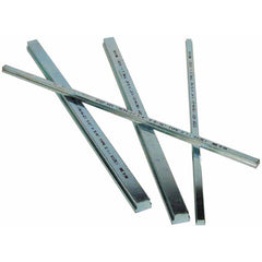 Key Stock; Key Stock Type: Step; Material: Low-Carbon Steel; Width (Inch): 3/8; Height (Inch): 5/16; Finish: Zinc; Length (Inch): 12; Hardness: Rockwell B80-90