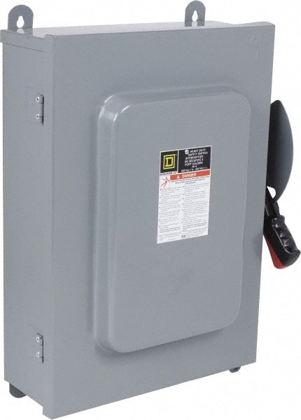 Safety Switches; Nema Rating: 12, 3R; Fused: No; Number Of Poles: 6; Amperage: 60.0000 A; Voltage: 600V; Horsepower at 3 Phase: 20 HP @ 240V AC, 50 HP @ 480V AC, 60 HP @ 600V AC