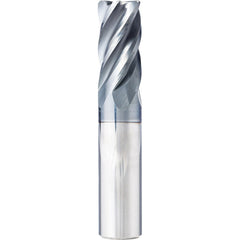 Corner Radius End Mill: 3/8" Dia, 1/2" LOC, 0.0150" Radius, 5 Flute, Solid Carbide