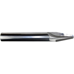 Tapered End Mill: 3 deg Angle per Side, 5/32" Small Dia, 1-3/8" LOC, 1 Flute, Corner Radius End