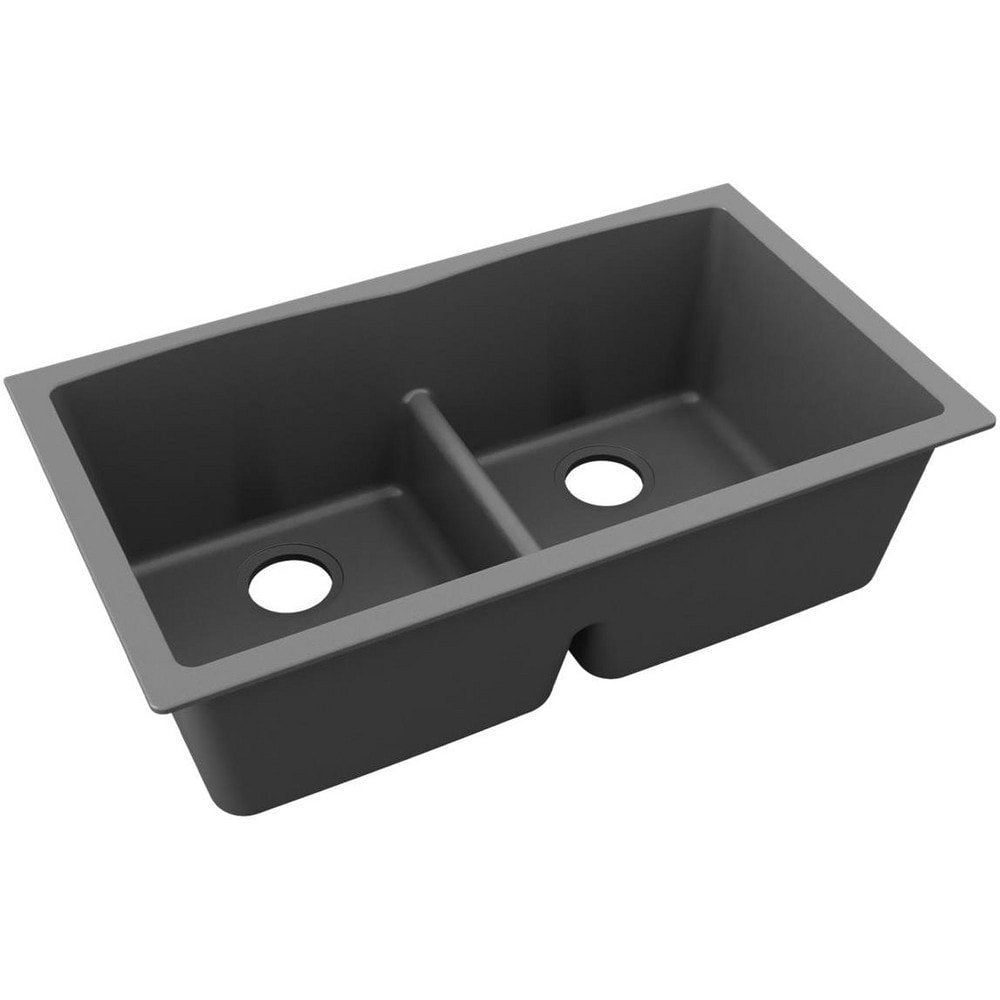 Sinks; Type: Undermount with Aqua Divider; Mounting Location: Countertop; Number Of Bowls: 2; Material: Quartz; Faucet Included: No; Faucet Type: No Faucet; Valve Design: No Valve