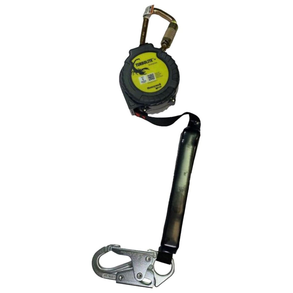 Self-Retracting Fall Limiter:  420,  9.000' Line,  No Connector Connection,  Rebar Hook Lanyard End