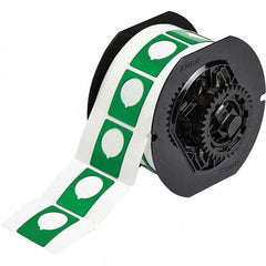 Label Maker Label: Green, Polyester, 200 per Roll