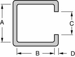 1/8 Inch Thick, PTFE, C Rail Cover Wear Strip