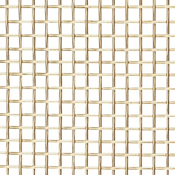 Wire Cloth: 16 Wire Gauge, 0.063" Wire Dia, Brass