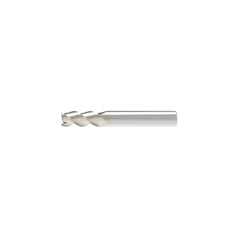 Corner Radius End Mill: 3.00 mm Dia, 3.50 mm LOC, 0.60 mm Radius, 3 Flute, Solid Carbide