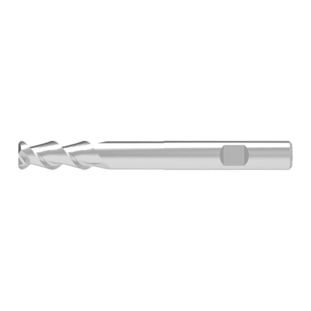 Corner Radius End Mill: 25.00 mm Dia, 65.00 mm LOC, 2.00 mm Radius, 2 Flute, Solid Carbide