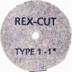 Deburring Wheel: 1" Dia, 1/4" Face Width, 1/8" Hole, Aluminum Oxide