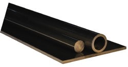 Plastic Rod: Polyamide-imide, 1' Long, 1" Dia, Gray