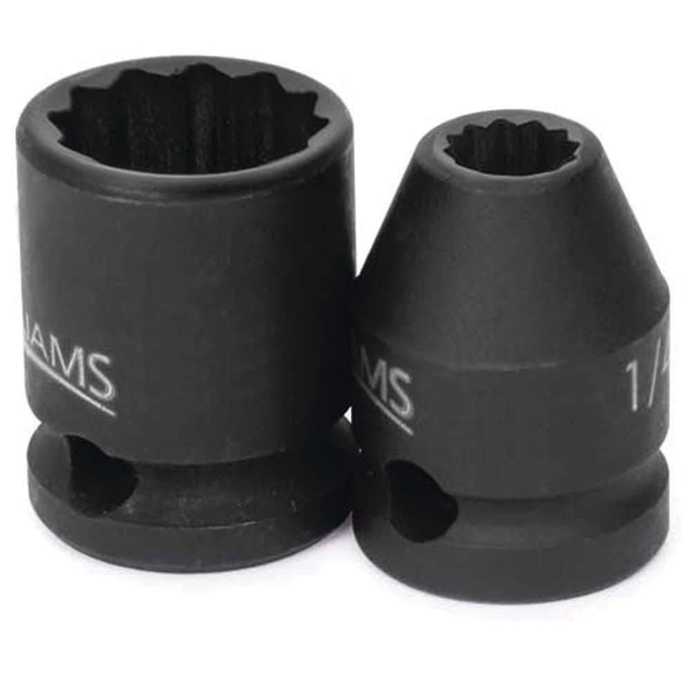 Impact Socket: 3/8" Drive, 3/4" Socket, Square Drive