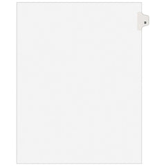 11 x 8 1/2" B Label, 1 Tabs, Unpunched, Preprinted Tab Dividers