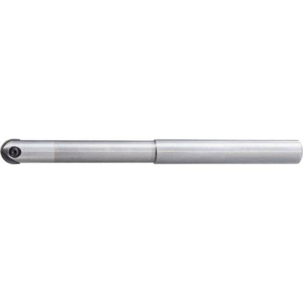 Indexable Ball Nose End Mill: 3/8" Cut Dia, Solid Carbide, 4" OAL