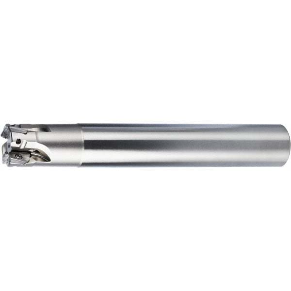 Indexable Square-Shoulder End Mill: PSE15R125FA125-2L, 1-1/4" Cut Dia, 3.543" Max Depth of Cut, 1-1/4" Dia Weldon Flat Shank