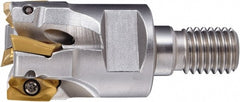 Indexable Square-Shoulder End Mill: PSE15R100ASF12-2, 1" Cut Dia, 1.378" Max Depth of Cut, M12 Modular Connection Shank