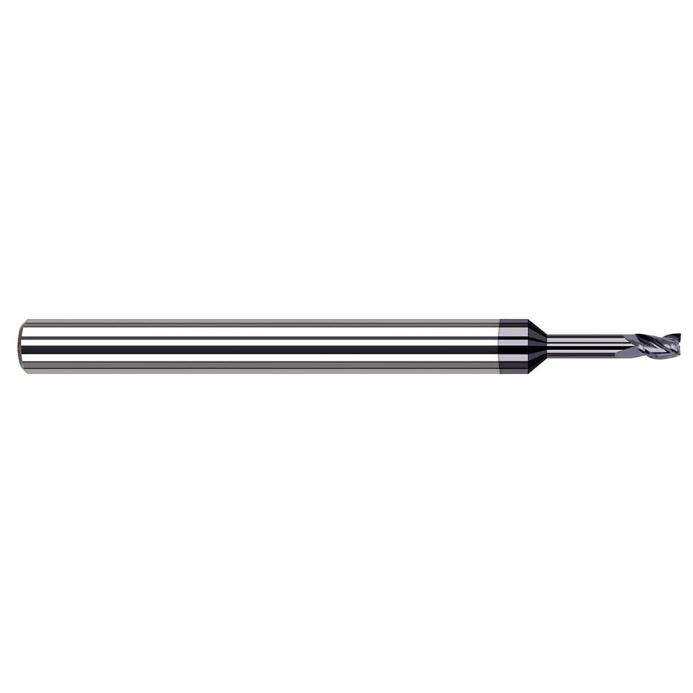 Square End Mill: 1/2" Dia, 3/4" LOC, 3 Flute, Solid Carbide