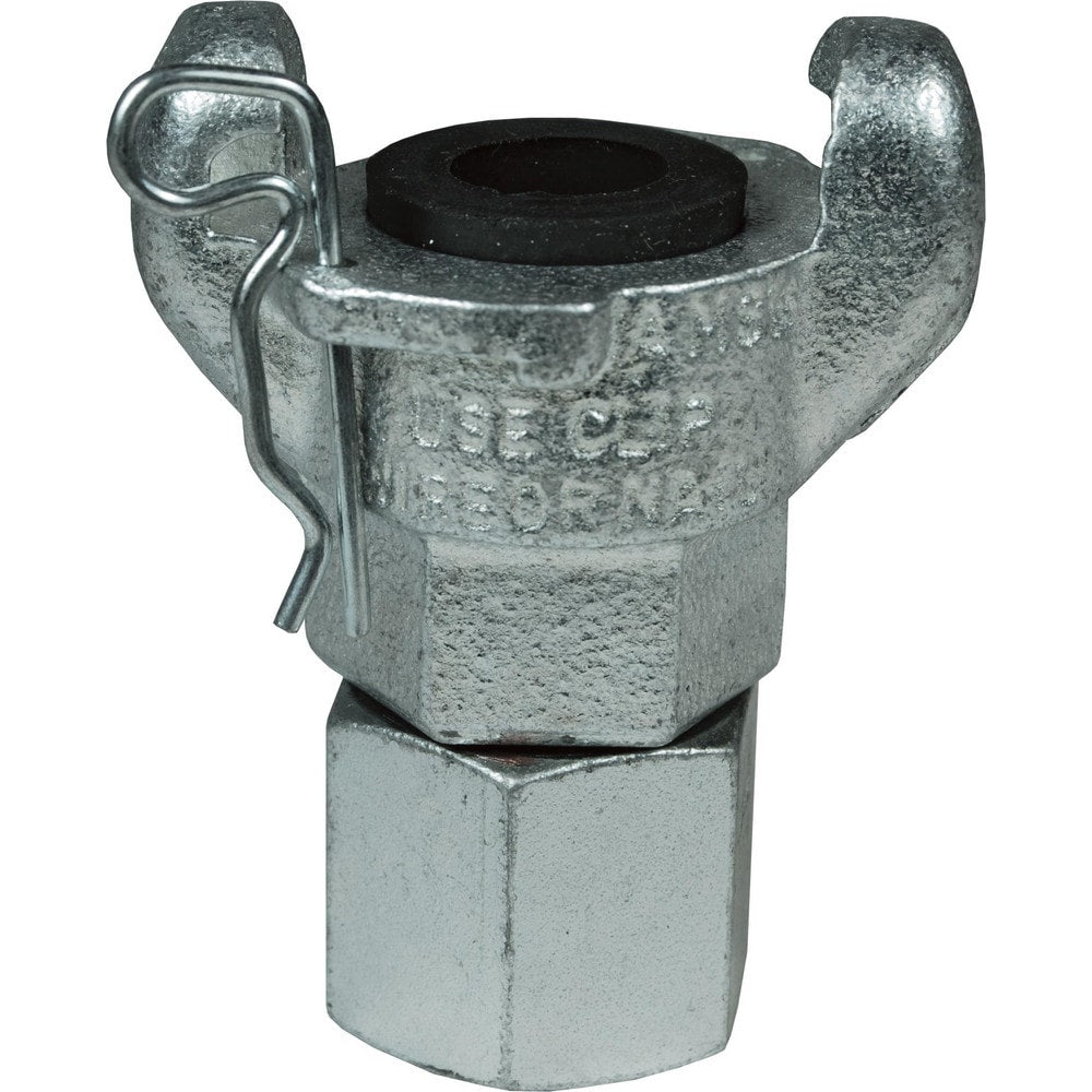 Universal Hose Couplings; Type: Swivel Female Ends; Material: Plated Iron; Thread Size: 3/4; Thread Standard: NPT; Connection Type: Threaded; Maximum Pressure: 150 psi