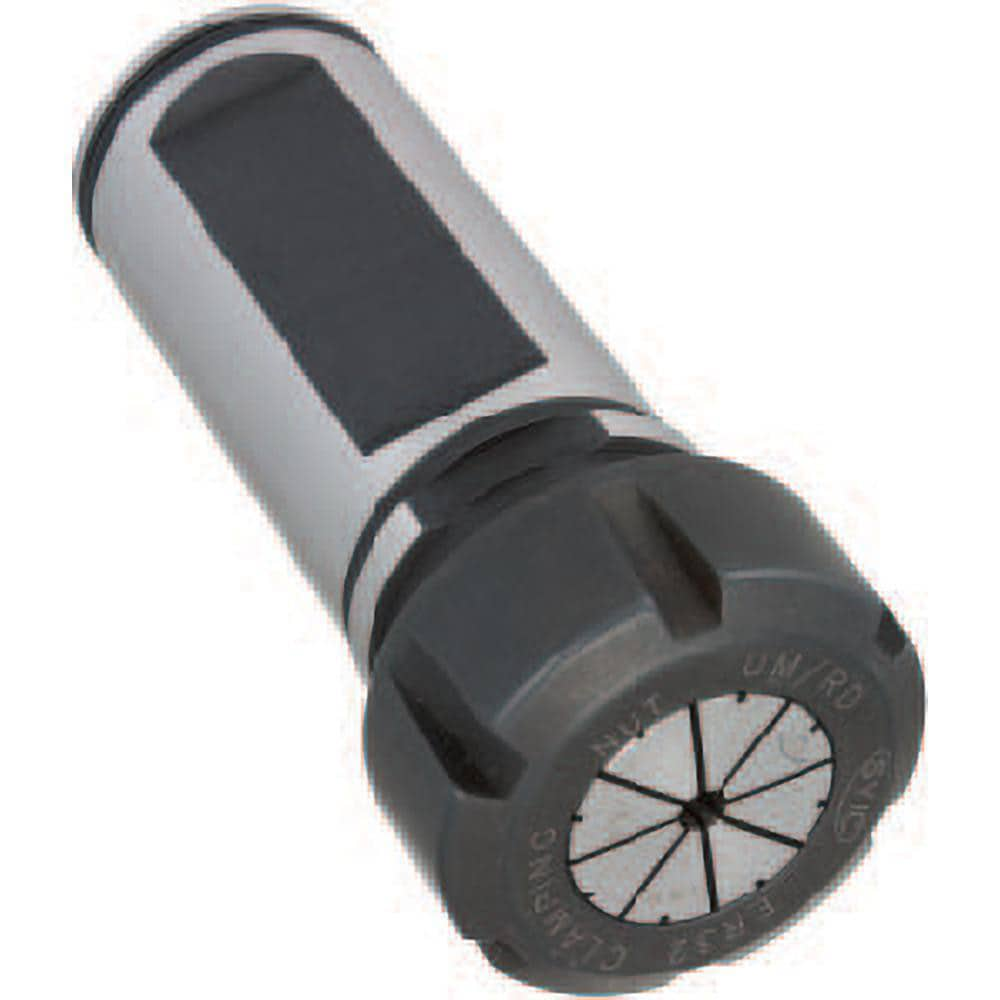 Collet Chuck: 0.0860 to 0.8270" Capacity, ER Collet, 1.2500" Shank Dia, Straight Shank