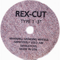 Deburring Wheel: 3" Dia, 1/8" Face Width, 1/4" Hole, Aluminum Oxide