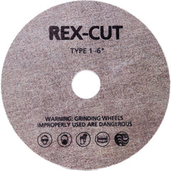 Deburring Wheel: 6" Dia, 1/2" Face Width, 3/4" Hole, Aluminum Oxide