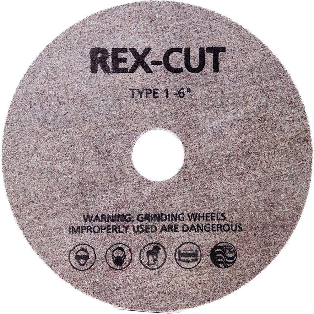 Deburring Wheel: 6" Dia, 1/8" Face Width, 1/2" Hole, Aluminum Oxide