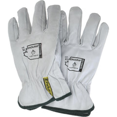 Work & General Purpose Gloves; Glove Type: General Purpose; Application: Light Construction, Ideal For Material Handling; Lining Material: Leather; Back Material: Goatskin Leather; Cuff Material: Leather; Cuff Style: Safety; Primary Material: Leather